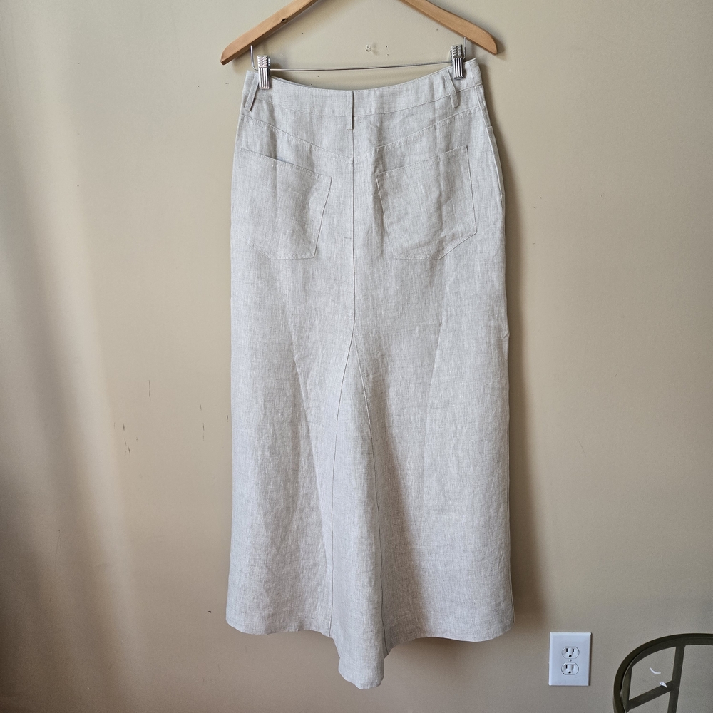 Reformation Beige Maxi Skirt with Front Slit - Picture 9 of 12